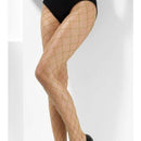 Diamond Net Tights Adult Khaki 1