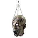 Dismembered Head Adult Grey Latex Lifesize On Chains 1