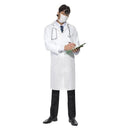 Doctors Costume Adult White Coat Mask 3