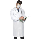 Doctors Costume Adult White Coat Mask 1