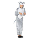 Dog Costume Kids Grey Hooded Jumpsuit 2