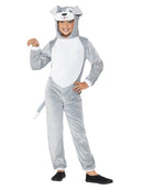 Dog Costume Kids Grey Hooded Jumpsuit 5