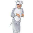 Dog Costume Kids Grey Hooded Jumpsuit 1