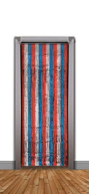 Doorway Curtain Rd Sil Blu Tinsel 240x94cm Party Goods Unisex 1