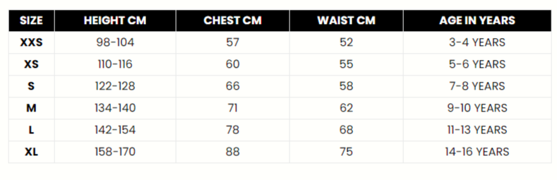 Size Chart Draculaura Costume for Girls Monster High