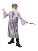 Dumbledore Wizard Costume Kids Grey Headmaster Robes 1
