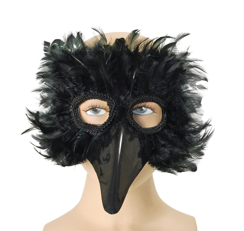 Black Bird Feather Eye Mask Masks Unisex_1 EM003