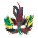 Feather Eye Mask Green Red Yellow Masks Unisex_1 EM015