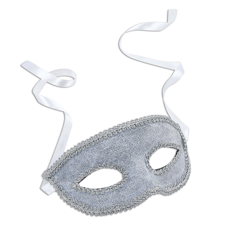 Silver Eye Mask + Ribbon Tie Masks Unisex_1 EM031