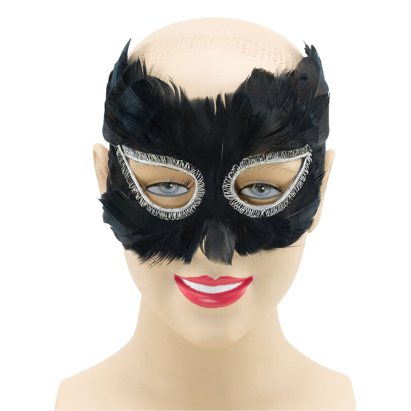 Black Feather Eye Mask Masks Unisex_1 EM041