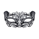 Filigree Cat Mask With Stone Metal_1 EM136