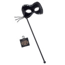 Black Velvet Mask On Stick Eye Masks Unisex_1 EM209