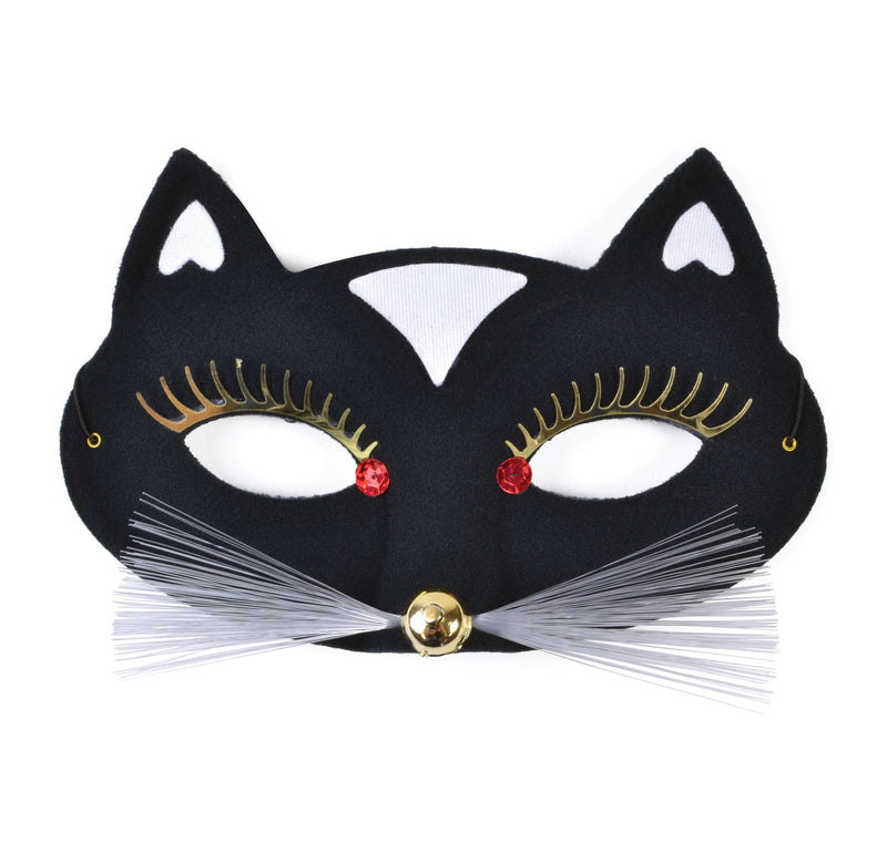 Womens Black Cat Domino Eye Mask Masks Female Halloween Costume_1 EM332