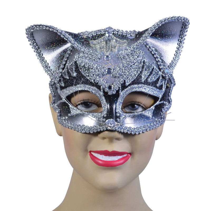 Womens Jewelled Cat Eye Masks Female Halloween Costume_1 EM419