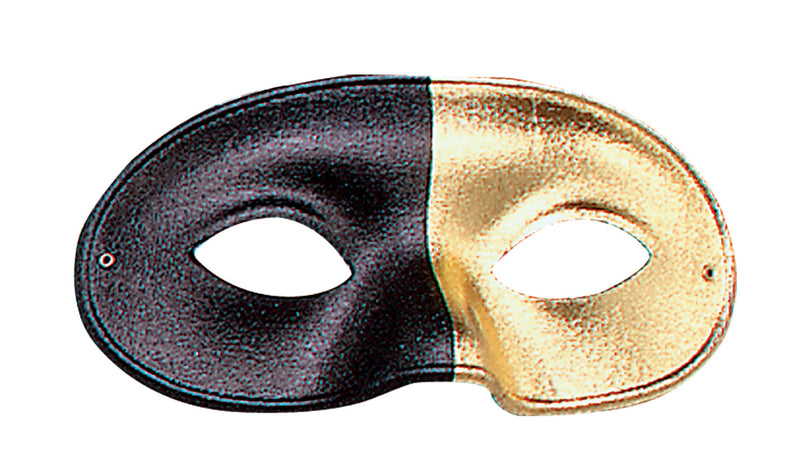 Mens 2 Tone Gold Black Or Silver Eye Masks Male Halloween Costume_1 EM549