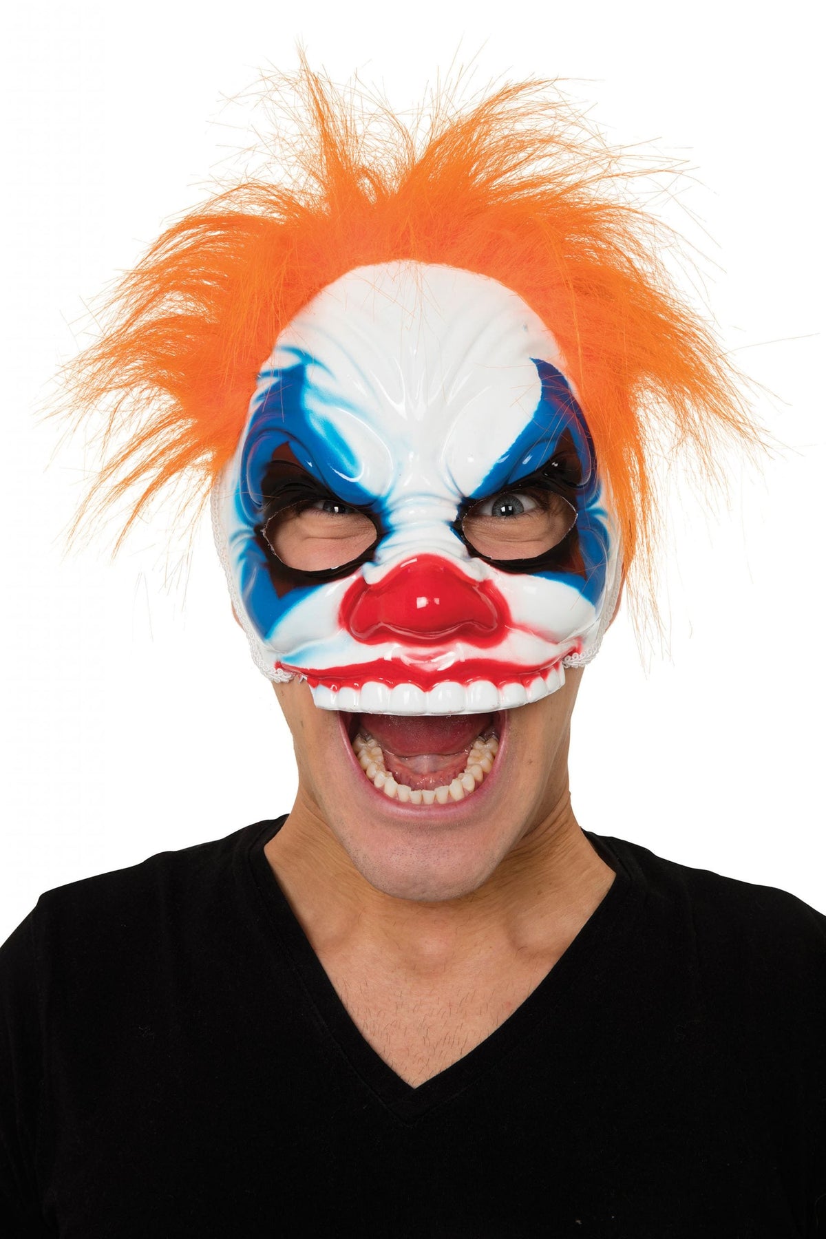 Clown Half Face Glasses Frame Mask With Hair Eye Masks Male Clown Half Face Glasses Frame Mask With Hair Eye Masks Male