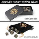 Tabletop Rpgs 7PC Metal RPG Dice Ancient Bronze Dice Set by Enhance 3
