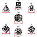 Tabletop Rpgs Collectors Edition 7PC Enamel Dice Set with Drawstring Pouch Black 2