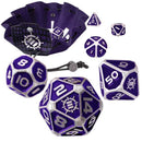 Tabletop Rpgs Collectors Edition 7PC Enamel Dice Set with Drawstring Pouch Purple 1
