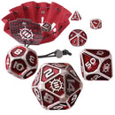 Tabletop Rpgs Collectors Edition 7PC Enamel Dice Set with Drawstring Pouch Red 1