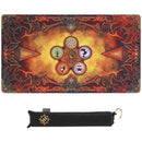 TCG Playmat with Stitched Edges and Drawstring Pouch Flames Playmat 1