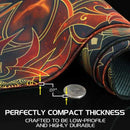 TCG Playmat with Stitched Edges and Drawstring Pouch Flames Playmat 3