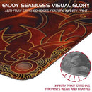 TCG Playmat with Stitched Edges and Drawstring Pouch Flames Playmat 5