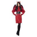 Devil Costume Red Dress Wings Belt Horns Sexy Adult Demon Outfit 1