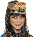 Gold Egyptian Headpiece with Snake Design Black Net Veil Elegant Costume Accessory 1
