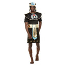 Egyptian King Costume Black Tunic and Headdress Tutankhamun Style 1