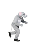 Elephant Costume Adult Grey Jumpsuit with Hood Tail 4