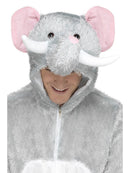 Elephant Costume Adult Grey Jumpsuit with Hood Tail 6