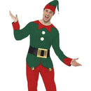 Elf Costume Red and Green Top Trousers Hat Belt 1