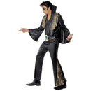 Elvis Costume Adult Black Gold Jumpsuit 2