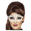 Embroidered Lace Filigree Eyemask Adult White 2