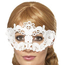 Embroidered Lace Filigree Floral Eyemask Adult White 1