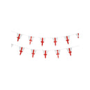 England Flag Triangle Bunting Plastic Adult White Red_1