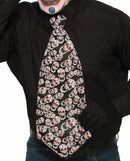Evil Clown Skull Face Jumbo Tie Costume Accessory 1