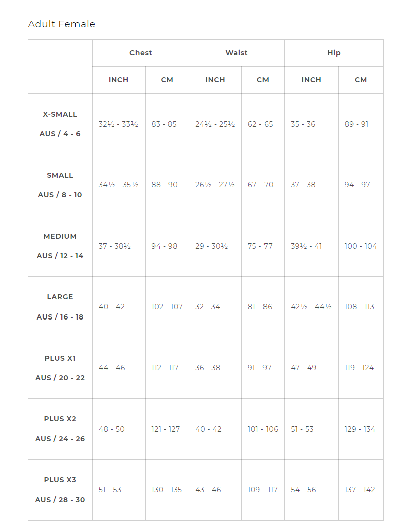 Size Chart Evil Jester Costume