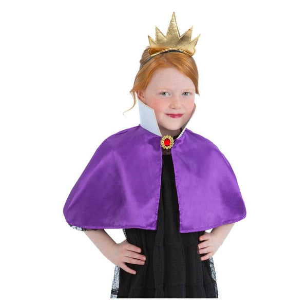 Evil Queen Kit Child Purple Mini Cape Crown Evil Queen Kit Child Purple Mini Cape Crown