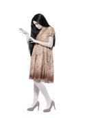 Evil Spirit The Ring Costume Adult Grey Decayed Dress Wig 2