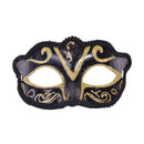 Eyemask Plastic Black Gold Glitter 1