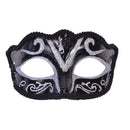 Eyemask Plastic Black Silver Glitter 1