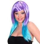 Purple/Turquoise Bicolor Wig In Box