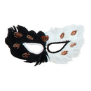 Feather Eye Mask Black White Masks Unisex 1
