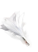 Feather Hair Clip White Costume Accessory 1