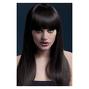 Fever Alexia Wig Brown Long Blunt Cut with Fringe 48cm Costume Hair 1