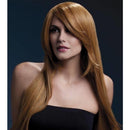 Fever Amber Wig Adult Auburn Long Straight with Feathered Fringe 71cm 2