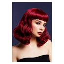 Bettie Wig Plum with Short Fringe Wavy Shoulder Length Centre Parting 32cm 1
