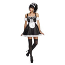 Fever Flirty French Maid Costume Adult Black White Dress Headpiece and Sleeves 2